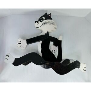 VTG Folk Art Wooden‎ Whirligig Sylvester The Cat  Cartoon Looney Tunes Yard Art
